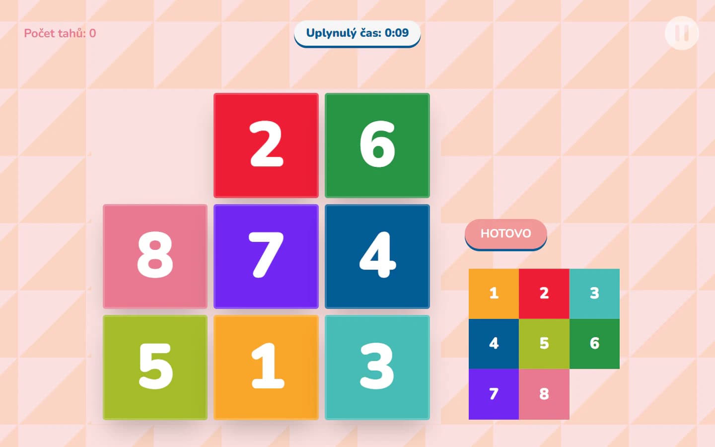 Posouvací puzzle live gameplay capture